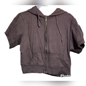 Vintage Distressed Crop Top, sz XL